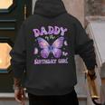 Dad Of The Birthday Girl Tie Dye Butterfly Birthday Family Men's Hoodie Back Print