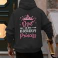Dad Of The Birthday Princess Birthday Girl Kid Family Men's Hoodie Back Print