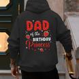 Dad Of The Birthday Princess Strawberry Theme Bday Party Men's Hoodie Back Print