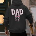 Dad Birthday Squad Matching Coquette Bow Family Party Men's Hoodie Back Print
