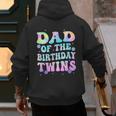 Dad Of The Birthday Twins Girls Kids Party Retro Bday Men's Hoodie Back Print