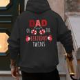 Dad Of The Birthday Twins Ladybug Birthday Family Matching Men's Hoodie Back Print