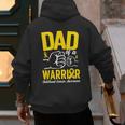 Dad Of A Childhood Cancer Warrior Childhood Cancer Awareness Men's Hoodie Back Print Dad Of A Childhood Cancer Warrior Childhood Cancer Awareness Men's Hoodie Back Print
