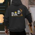 Dad Construction Excavator Family Matching Bday Party Men's Hoodie Back Print