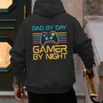 Dad By Day Gamer By Night Video Games Lover Gamer Dad Men's Hoodie Back Print