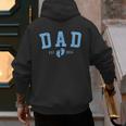 Dad Est 2026 Blue Baby Feet First Time Boy Daddy Men's Hoodie Back Print