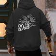 Dad Of Four Toddler Kids Fathers Day Fist Bump Family Men's Hoodie Back Print