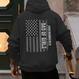Dad Of Girls Outnumbered Fathers Day 2025 For Dad Daughters Men's Hoodie Back Print