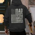 Dad Grandpa Veteran Great Grandpa Men's Hoodie Back Print
