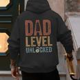 Dad Level Unlocked Father To Be New Daddy Men's Hoodie Back Print