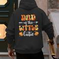 Dad Little Cutie Baby Shower Orange 1st Birthday Party Men's Hoodie Back Print