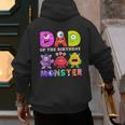 Dad Little Monster Kids 1st Birthday Party Family Monster Small Men's Hoodie Back Print