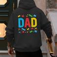 Dad Master Builder Building Bricks Blocks Family Fathers Day Men's Hoodie Back Print