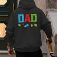 Dad Master Builder Building Bricks Blocks Family Set Parents Small Men's Hoodie Back Print