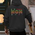 Dad And Mom Of The Birthday Boy Pixel Game Matching Family Men's Hoodie Back Print