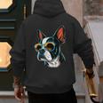 Dad Mom Cool Dog Sunglasses Boston Terrier Men's Hoodie Back Print Dad Mom Cool Dog Sunglasses Boston Terrier Men's Hoodie Back Print