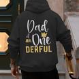Dad Of Mr Onederful 1st Birthday First One-Derful Matching Men's Hoodie Back Print