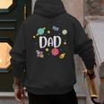 Dad Outer Space Galaxy Birthday For Family Men's Hoodie Back Print