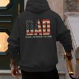 Dad Protector Hero Legend USA Flag Dad Father's Day Men's Hoodie Back Print