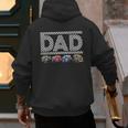 Dad Retro Monster Truck Family Crew Birthday Matching Family Men's Hoodie Back Print