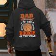 Dad Of Rookie 1st Basketball Bday Theme Matching Men's Hoodie Back Print
