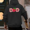 Dad Strawberry First Birthday Family Strawberry Men's Hoodie Back Print