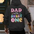Dad Of The Sweet One 1st Birthday Donut Bday Party Men's Hoodie Back Print