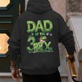 Dad Of The Three Rex Birthday Boy Dinosaur Family Matching Men's Hoodie Back Print