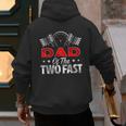 Dad Of The Two Fast Second Birthday Racing Car Family Men's Hoodie Back Print