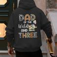 Dad Of The Wild And Three 3 Birthday Zoo Theme Safari Jungle Men's Hoodie Back Print