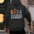 Dada 1st Birthday Cowboy Western Dada Birthday Boy Men's Hoodie Back Print