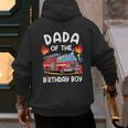 Dada Of The Birthday Boy Fire Truck Firefighter 1St Party Men's Hoodie Back Print