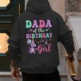 Dada Of The Birthday For Girl Dinosaur T-Rex Party Family Men's Hoodie Back Print