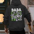 Dada Of The Lucky One First Birthday St Patrick's Day Men's Hoodie Back Print