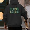 Dada Saurus Dad Dinosaur Three Rex Birthday Boy Girl Family Men's Hoodie Back Print
