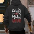 Dada Of The Wild One Buffalo Plaid Lumberjack 1st Birthday Men's Hoodie Back Print