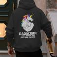 Dadacorn Muscle Dad Unicorn Fathers Day Men's Hoodie Back Print