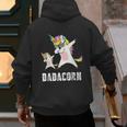 Dadacorn Shirt Unicorn Dad And Baby Best Father Men's Hoodie Back Print