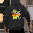 Daddy Of The Birthday Astronaut Boy Outer Space Theme Party Men's Hoodie Back Print