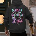 Daddy Of The Birthday For Girl Dinosaur T-Rex Party Family Men's Hoodie Back Print