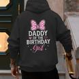 Daddy Of The Birthday Girl Pink Bow Birthday Family Matching Men's Hoodie Back Print