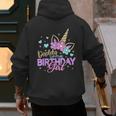 Daddy Of The Birthday Princess Girl Dad Unicorn Bday Party Men's Hoodie Back Print