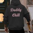 Daddy Chill Pink Distressed Men's Hoodie Back Print