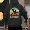 Daddy Dinosaur Daddysaurus 2 Kids For Dad Men's Hoodie Back Print