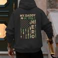 My Daddy Is My Hero Military Dad US Flag Father’s Day Men's Hoodie Back Print