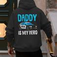 Daddy Is My Hero Police Toddler Police Officer Cop Boys Kids Men's Hoodie Back Print