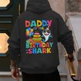 Daddy Of The Shark Birthday Dad Matching Family Men's Hoodie Back Print