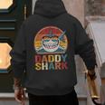 Daddy Shark Retro Shark Shirt Pajamas For Dad Dad Men's Hoodie Back Print