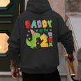 Daddy Of The Two Rex 2Nd Birthday Boy Dinosaur T-Rex Men's Hoodie Back Print