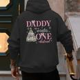 Daddy In a Winter Onederland Birthday Girl Christmas Tree Men's Hoodie Back Print
